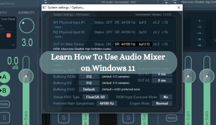 Audio Mixer on Windows 11